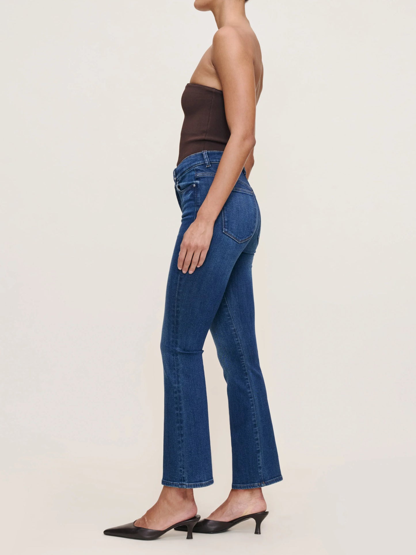Bridget Boot - Raindrop mid indigo high-rise cropped boot cut jeans by DL1961 Women's Pants HCO