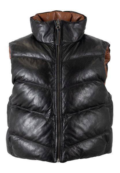 Ellen Os Leatehr Vest - Reversible