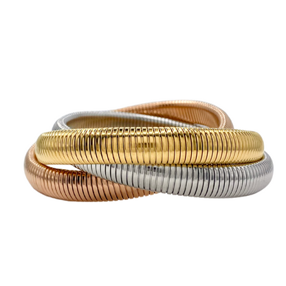Twisted Cobra Bracelet in gold, rose gold, and silver by ACCESSORY CONCIERGE, women's jewelry SALE