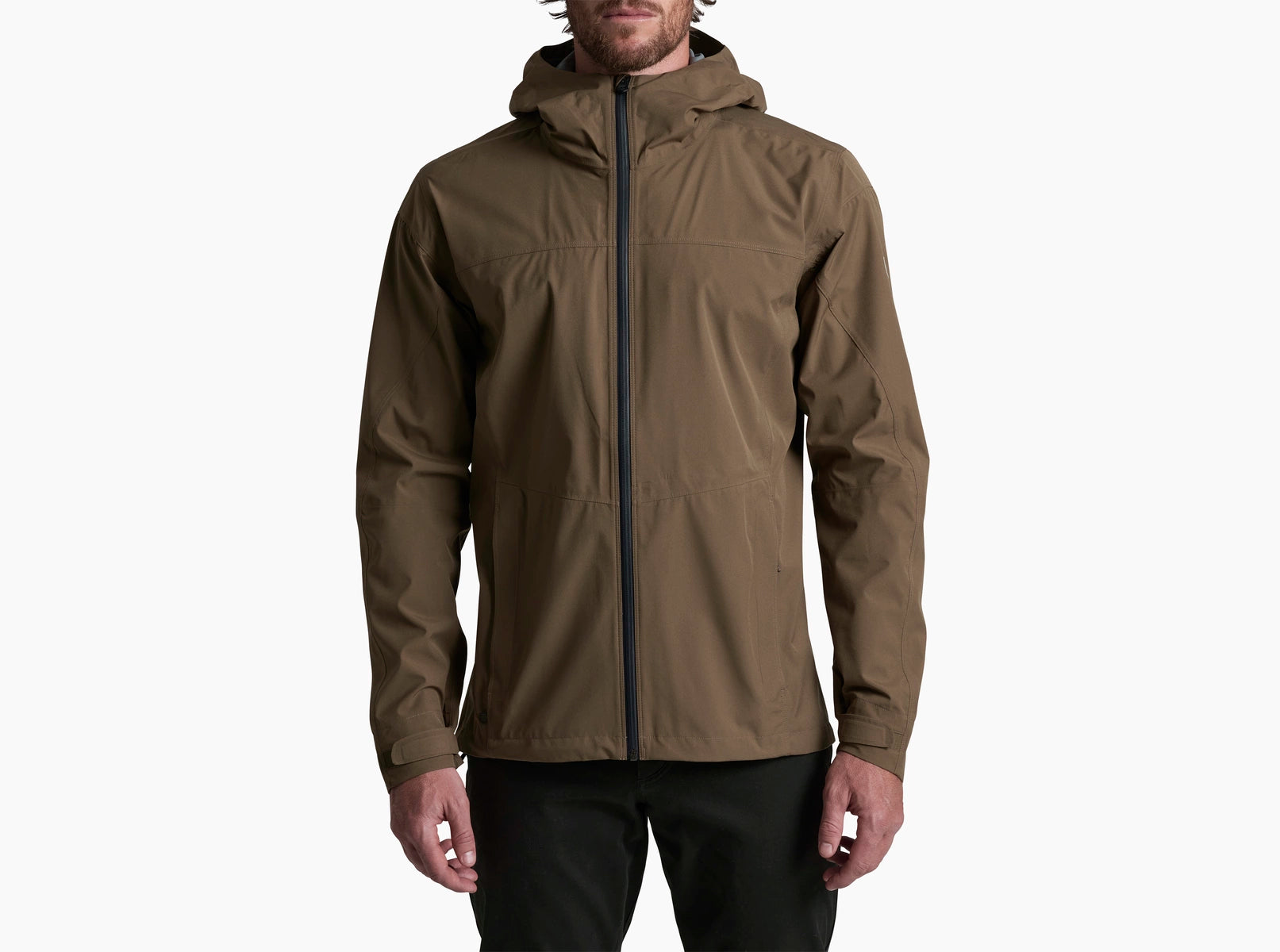 M Stretch Voyagr Jacket in brown with waterproof breathable fabric by KUHL at Hill Country Outfitters