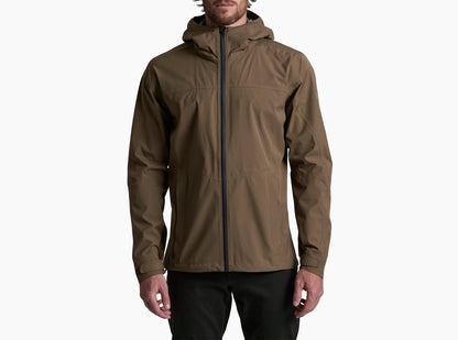 M Stretch Voyagr Jacket in brown with waterproof breathable fabric by KUHL at Hill Country Outfitters