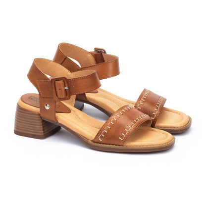 Brandy heeled sandal with ankle strap and stitched open toe, Oliva W2G