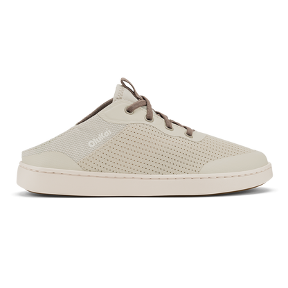 Kahakai W slip-on sneaker in white and gray with breathable mesh by OLUKAI, Women's Shoes collection