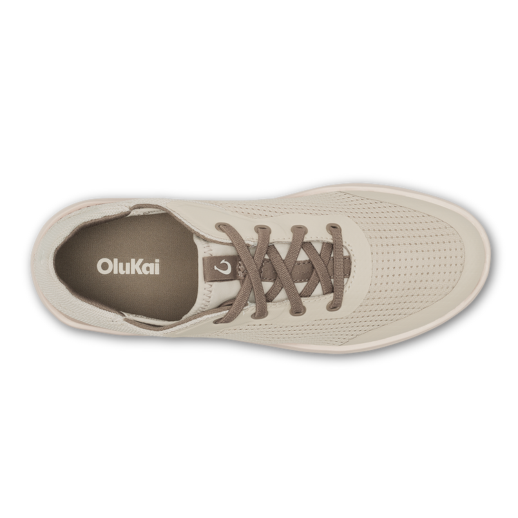 Kahakai W casual slip-on sneaker in beige and gray with breathable mesh by OLUKAI, Women's Shoes