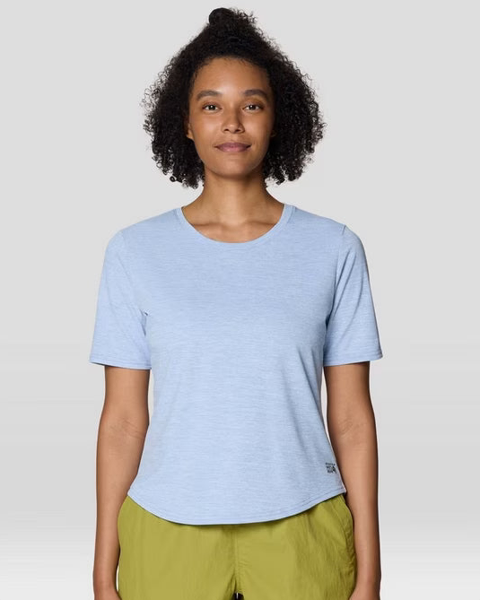 Sunblocker Short Sleeve W in purple blue, moisture-wicking UV protection by MOUNTAIN HARDWEAR