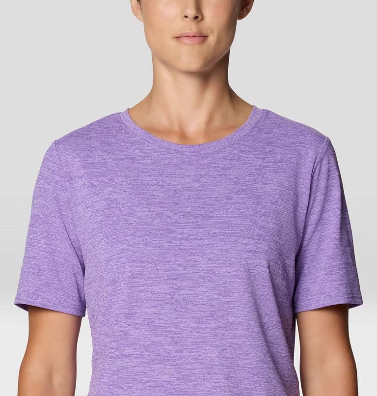 Sunblocker Short Sleeve W in purple blue, moisture-wicking fabric with UV protection by MOUNTAIN HARDWEAR
