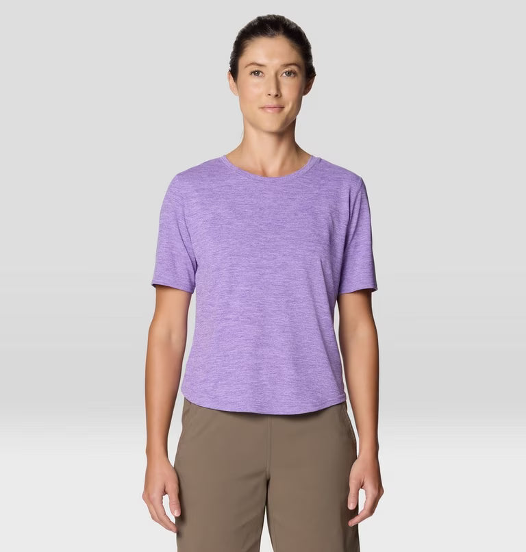 Sunblocker Short Sleeve W in purple blue, moisture-wicking, UV protection by MOUNTAIN HARDWEAR