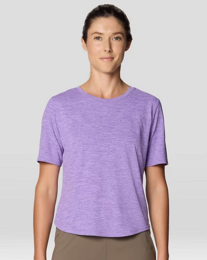 Sunblocker Short Sleeve W in purple blue, moisture-wicking UV protection by MOUNTAIN HARDWEAR