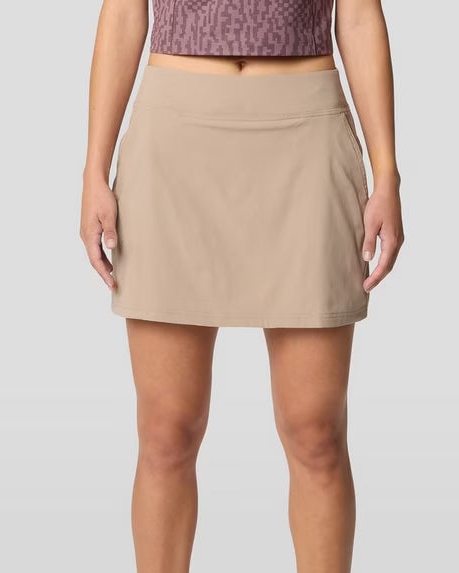 Dynama Skort in purple with stretch, quick-dry, water-resistant fabric by MOUNTAIN HARDWEAR
