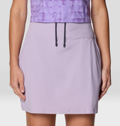 Dynama Skort in purple with stretch, quick-dry, water-resistant fabric by MOUNTAIN HARDWEAR