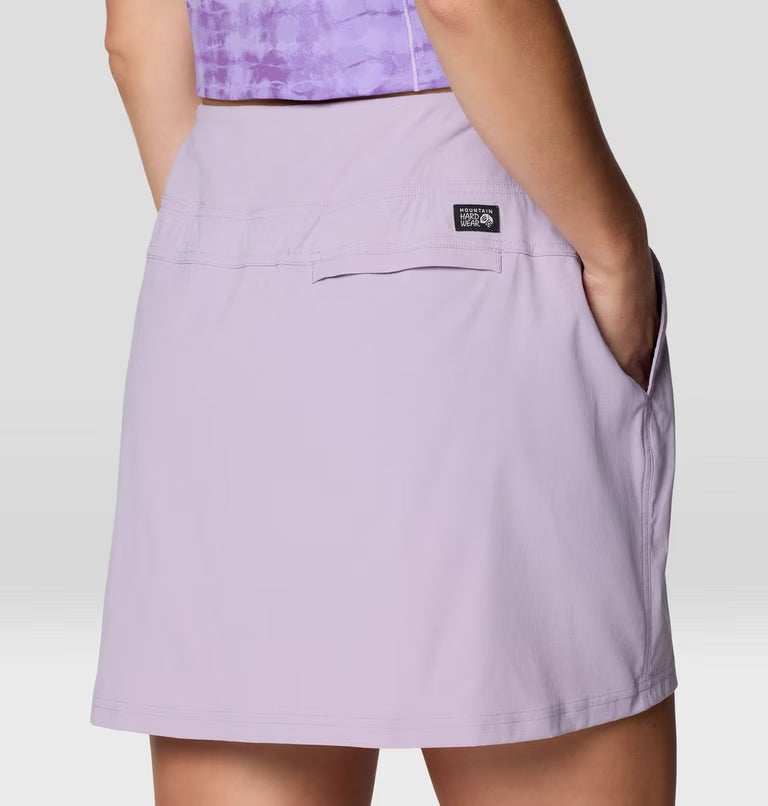Dynama Skort in purple with stretch, quick-dry, water-resistant fabric by MOUNTAIN HARDWEAR