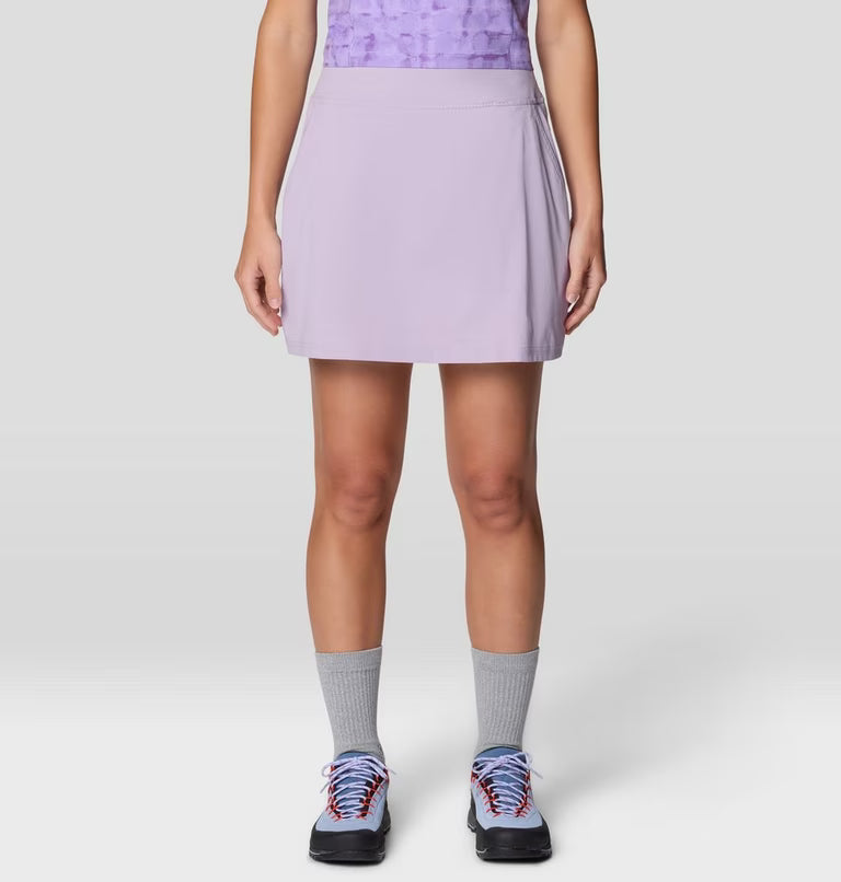Dynama Skort in purple with stretch, quick-dry, water-resistant fabric by MOUNTAIN HARDWEAR