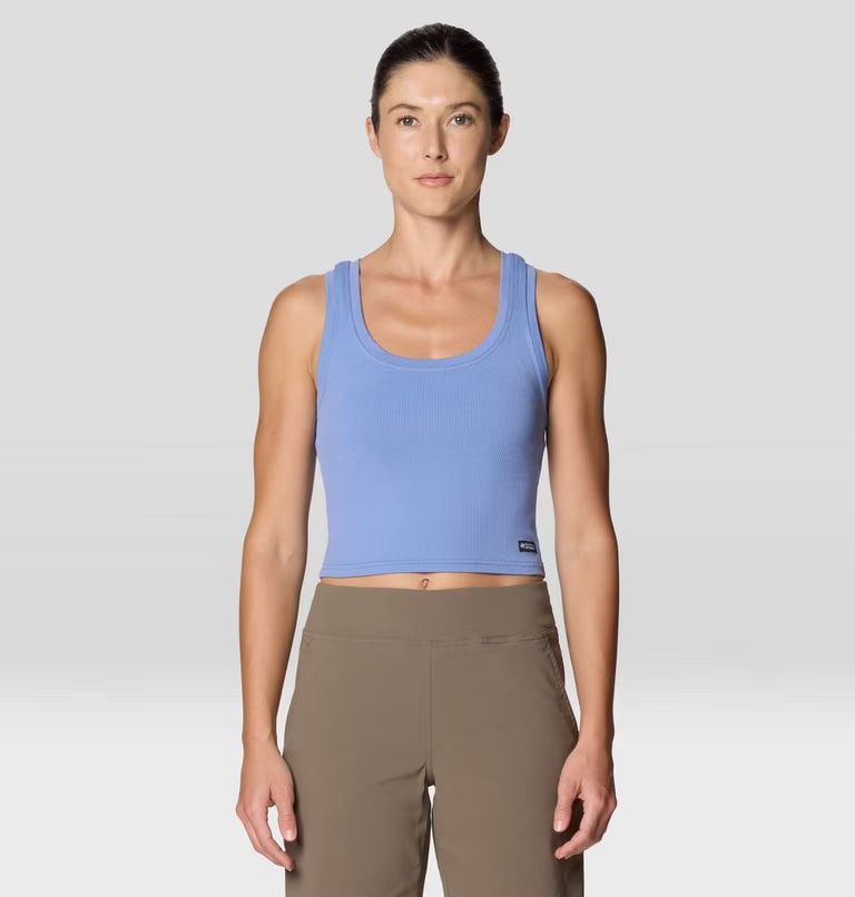 Peak Knit Tank W in blue with moisture-wicking, ultra-soft fabric by MOUNTAIN HARDWEAR