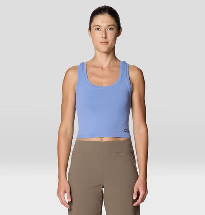 Peak Knit Tank W in blue with moisture-wicking, ultra-soft fabric by MOUNTAIN HARDWEAR