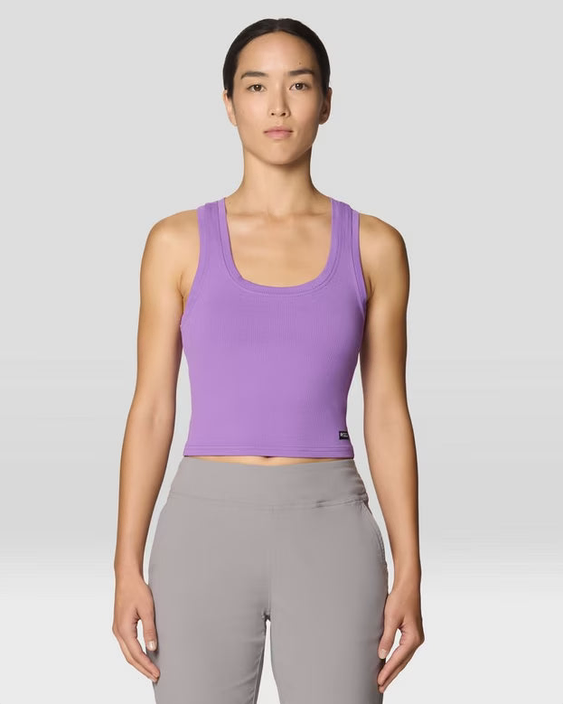 Peak Knit Tank W in purple with ultra-soft, moisture-wicking fabric by MOUNTAIN HARDWEAR