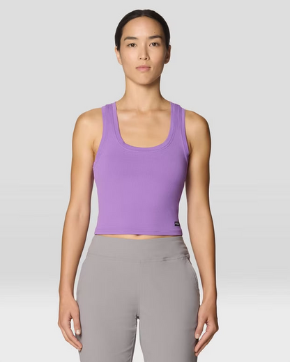 Peak Knit Tank W in purple with ultra-soft, moisture-wicking fabric by MOUNTAIN HARDWEAR