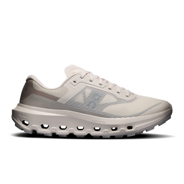 Cloudvista 3 W - Pearl/Cinder by ON RUNNING, cushioned white mixed terrain women's shoe at HCO