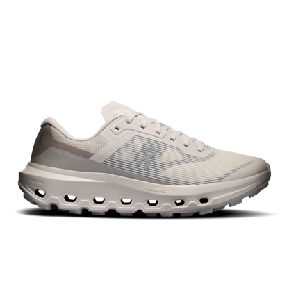 Cloudvista 3 W - Pearl/Cinder by ON RUNNING, cushioned white mixed terrain women's shoe at HCO