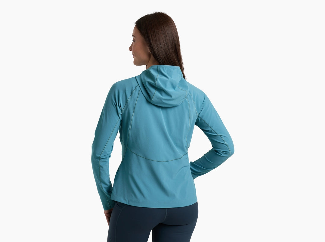 W's Sunshade Hoody - Alpine Lake breathable blue sun-protective jacket by KUHL, Fredericksburg boutique