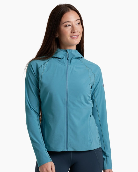 W's Sunshade Hoody - Alpine Lake breathable blue lightweight jacket by KUHL, curated Fredericksburg boutique