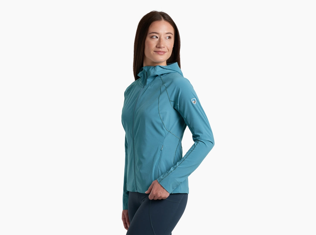 W's Sunshade Hoody - Alpine Lake breathable blue lightweight jacket by KUHL, curated Fredericksburg boutique