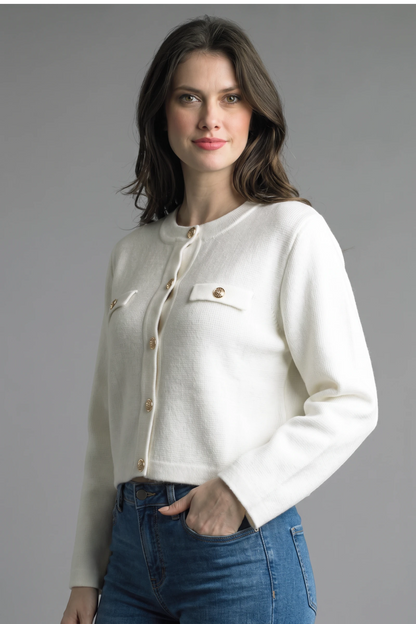 Button Up Jacket - Ivory