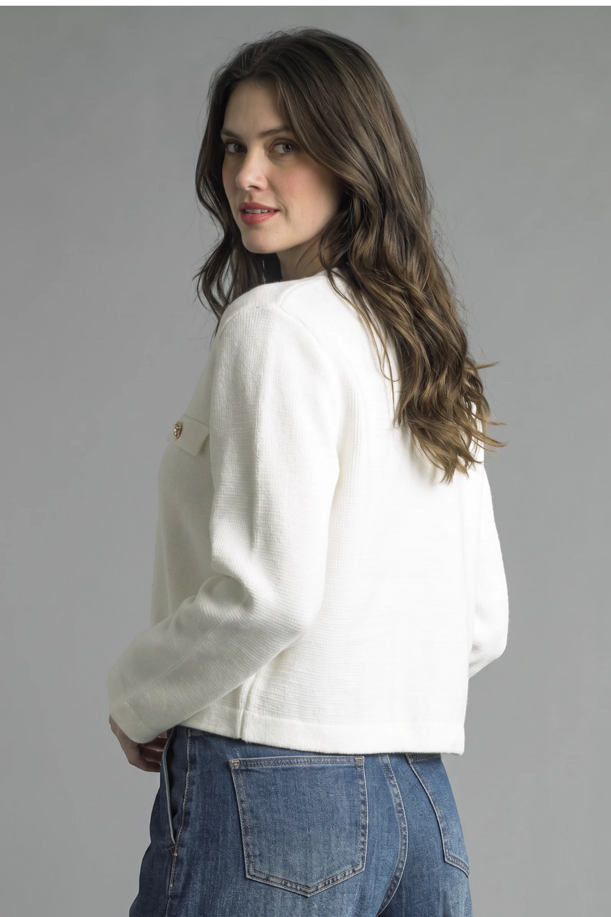 Button Up Jacket - Ivory