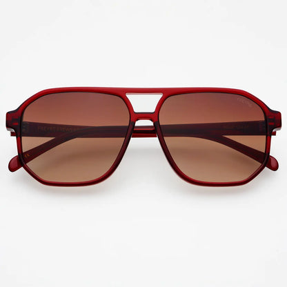 Billie Aviator Sunglasses in red and black by FREYRS EYEWEAR, Eyewear HCO collection