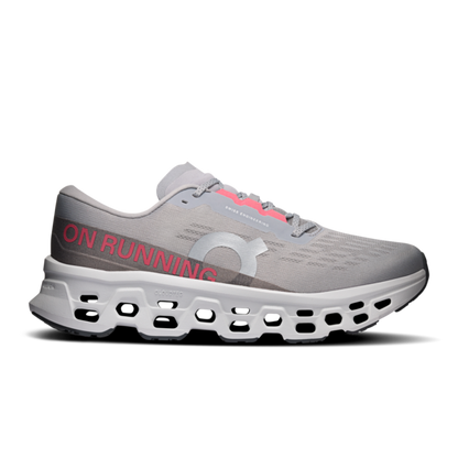 Men's Cloudmonster 3 - Alloy/Glacier by ON RUNNING in gray and white running shoes