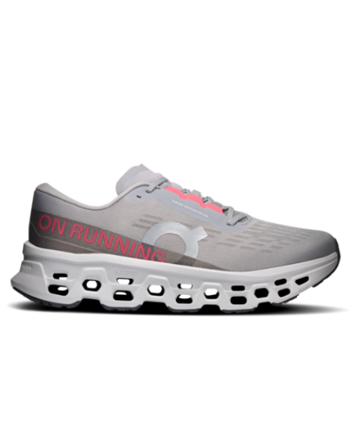 Men's Cloudmonster 3 - Alloy/Glacier by ON RUNNING in gray and white running shoes