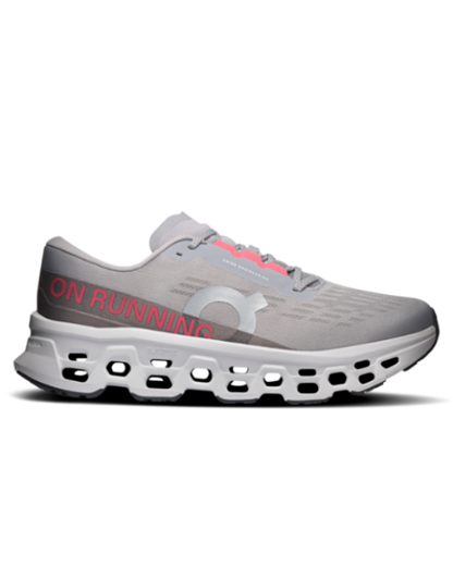 Men's Cloudmonster 3 - Alloy/Glacier by ON RUNNING in gray and white running shoes