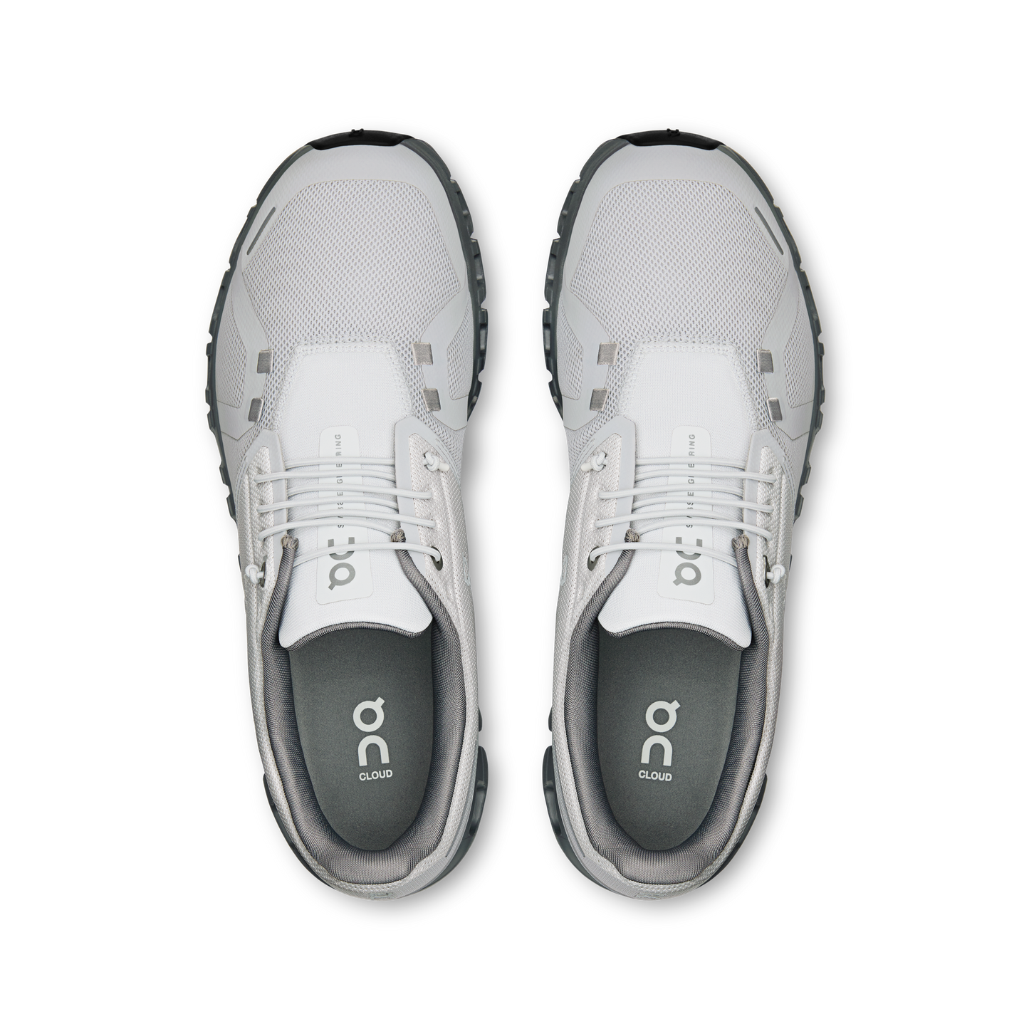 Cloud 6 M - Wolf/Rock men's running shoe in white and gray by ON RUNNING from HCO collection