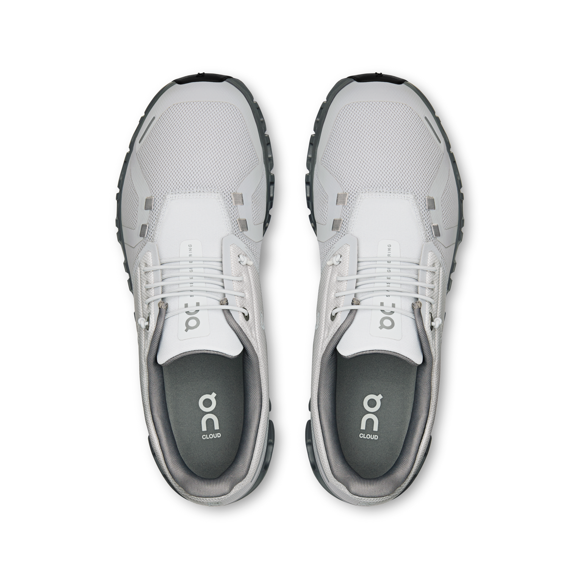 Cloud 6 M - Wolf/Rock men's running shoe in white and gray by ON RUNNING from HCO collection