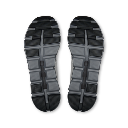 Cloud 6 M - Wolf/Rock men's running shoe outsole in white and gray by ON RUNNING HCO