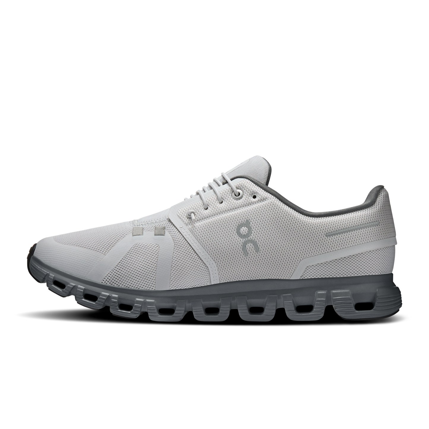 Cloud 6 M - Wolf/Rock men's running shoe in white and gray by ON RUNNING from HCO collection