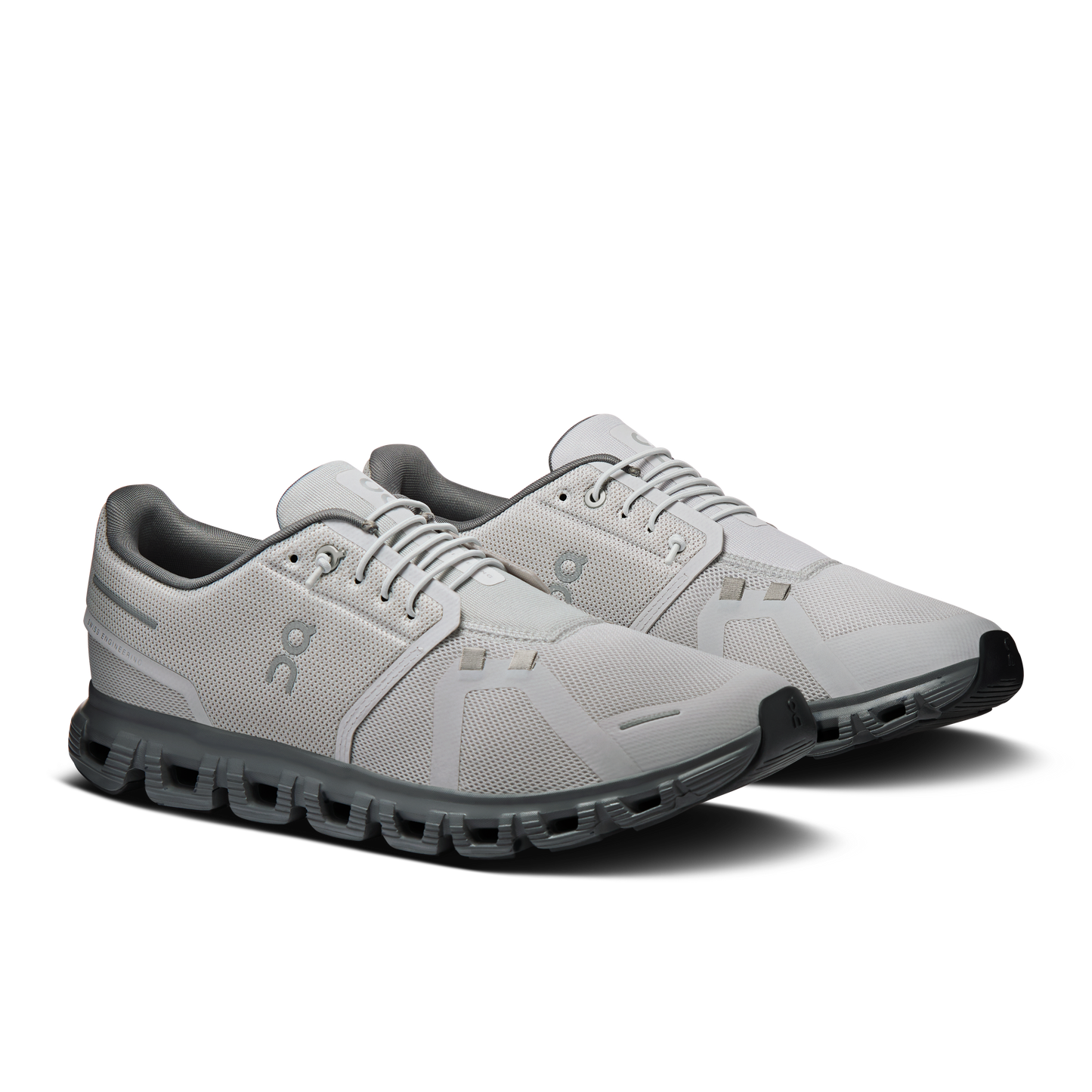 Cloud 6 M - Wolf/Rock men's running shoes in white and gray by ON RUNNING from HCO collection
