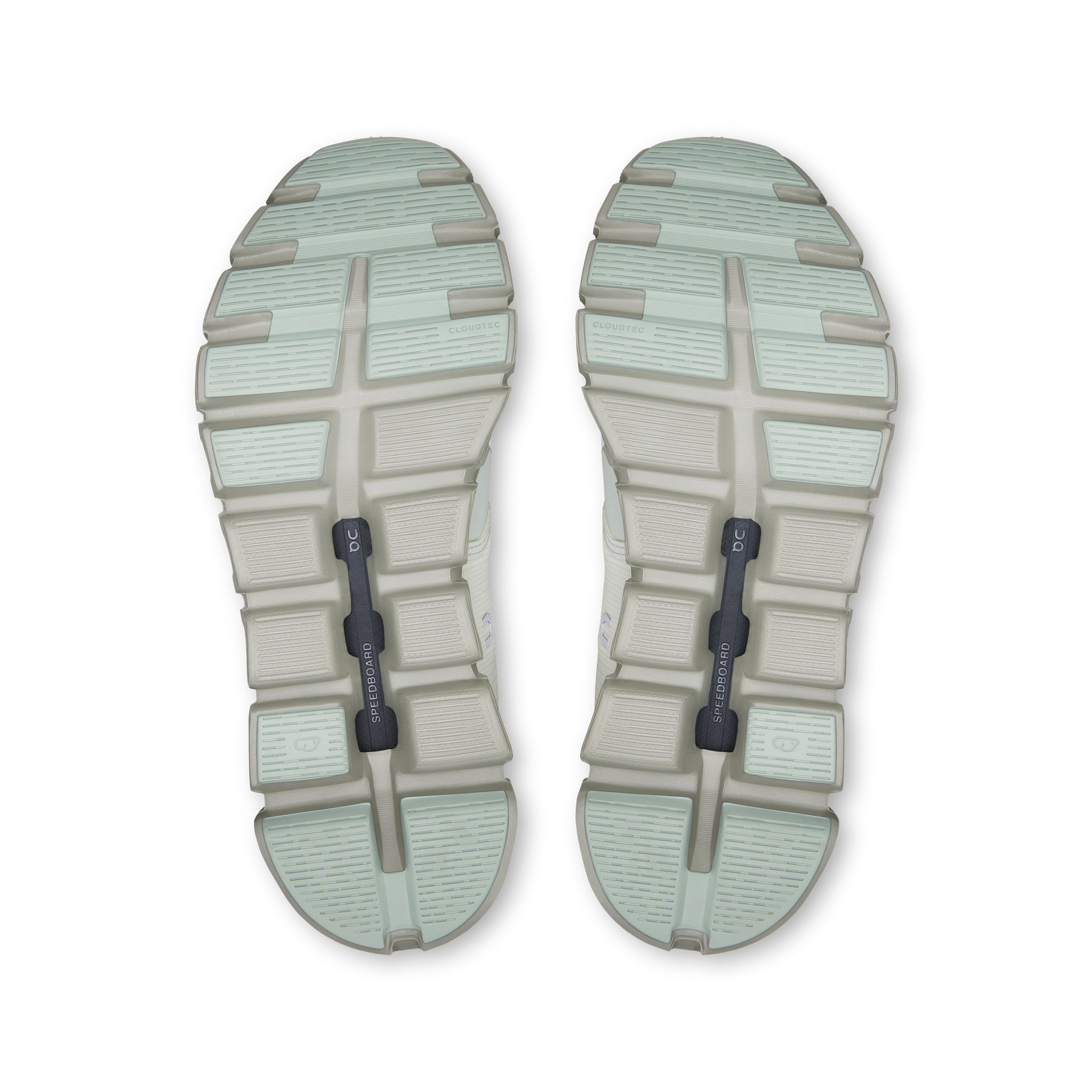 Cloud 6 WP W - Iceberg/Tin women's shoe outsole by ON RUNNING, durable grip, HCO collection