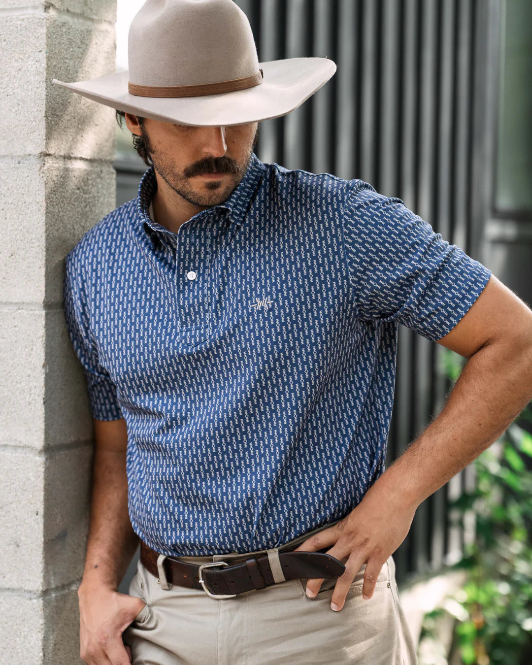 Texas Traditions Polo - Serape Navy