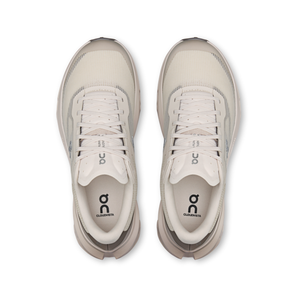 Cloudvista 3 W - Pearl/Cinder by ON RUNNING, cushioned white and beige women's shoes at HCO