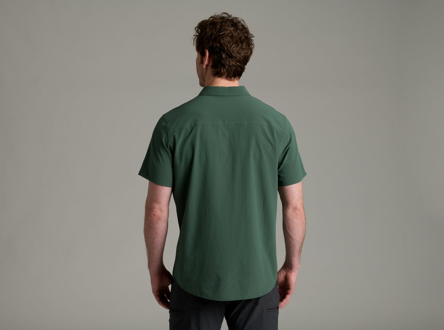 Edge SS men's short sleeve shirt in green with moisture wicking, UV protection, KUHL style