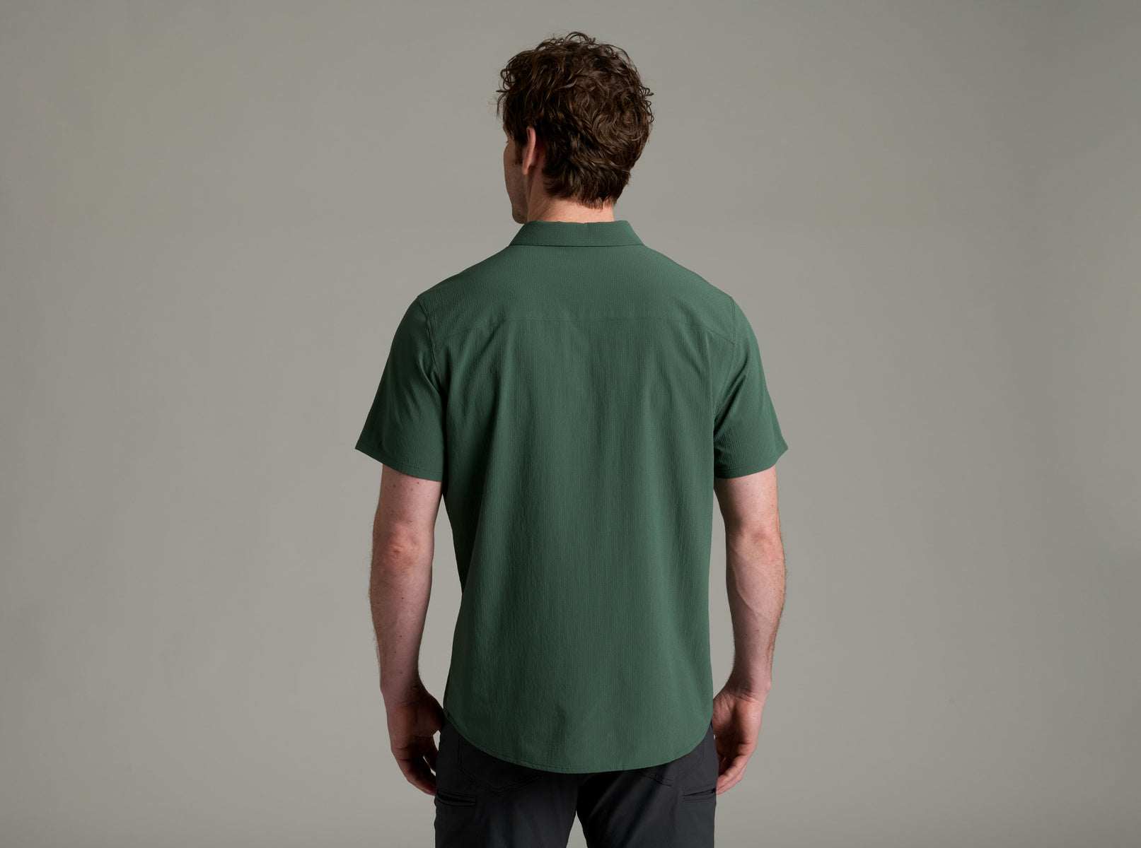 Edge SS men's short sleeve shirt in green with moisture wicking, UV protection, KUHL style