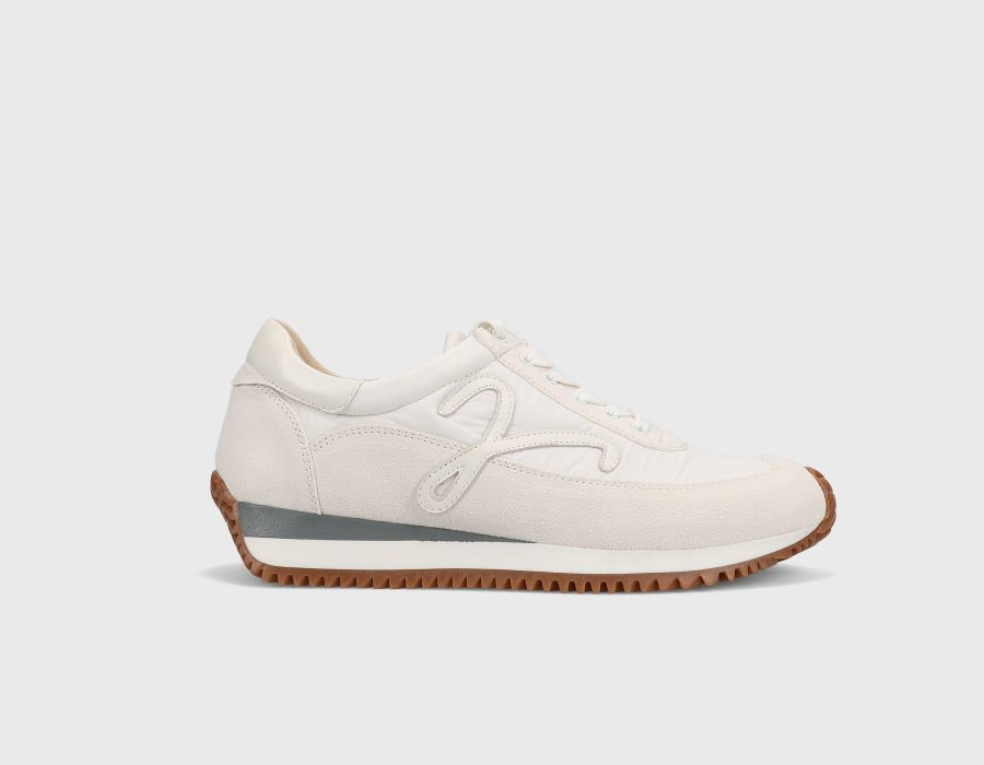 Queen - White Nival retro lace-up sneaker with two-tone sole by VANELI at HCO Fredericksburg