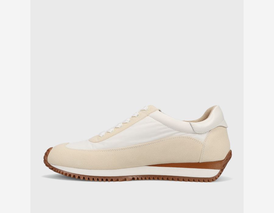 Queen - Panna Nival retro lace-up sneaker in beige, white, brown by VANELI, Women's Shoes HCO
