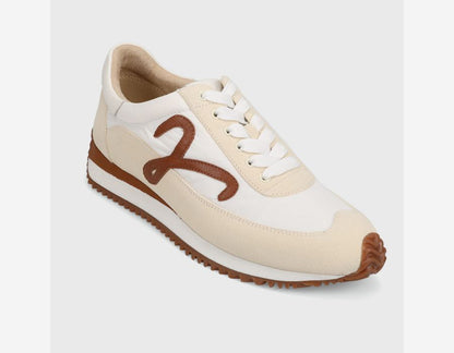 Queen - Panna Nival retro lace-up sneaker in beige, white, and brown by VANELI, Women's Shoes HCO