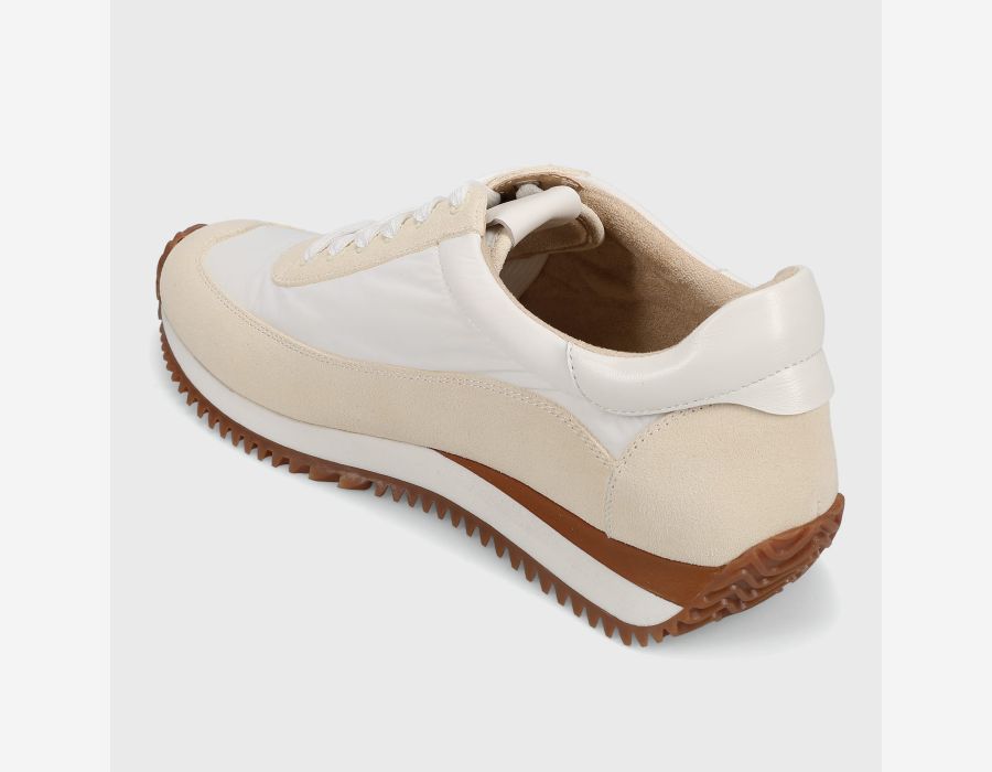Queen - Panna Nival retro lace-up sneaker in beige, white, and brown by VANELI, Women's Shoes HCO