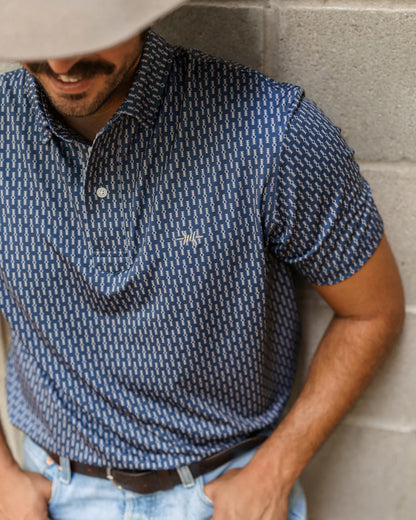 Texas Traditions Polo - Serape Navy