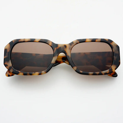 Onyx Acetate Rectangular Sunglasses - Milky Tortoise