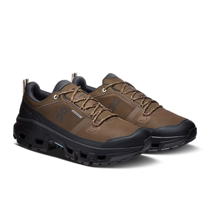 Cloudrock Low WP M - Earth/Black waterproof hiking boots by ON RUNNING, Men's Shoes, HCO Texas