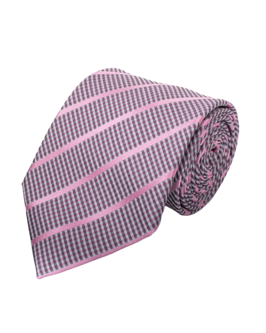 Men's Tie 5979 with checkered and striped microfiber weave by SELINI NEW YORK HCO Ties