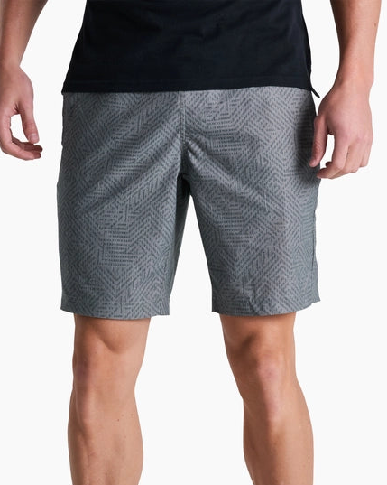 Getaway Short - Gunmetal Geo Texture